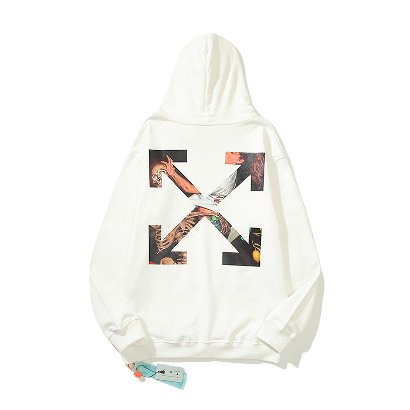 Arrow Hooded Sweater Loose Men'S And Women'S Love Coat