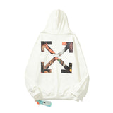 Arrow Hooded Sweater Loose Men'S And Women'S Love Coat