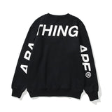 A Ape Print Sweatshirts Printed Letter Fleece-Lined Crew Neck Sweater Men's and Women's Jacket