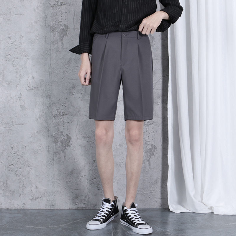 Men Bermuda Shorts Summer Straight Suit Shorts Men's Loose Casual Shorts Summer