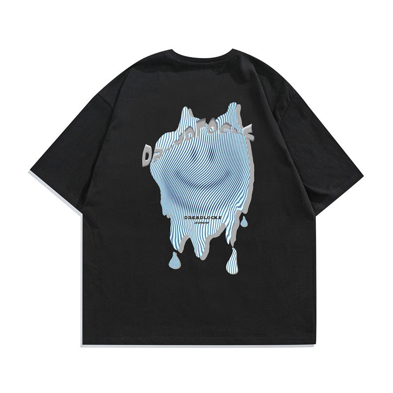 2022 Summer man t shirt Printed Loose Short Sleeve