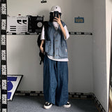 Harajuku Clothing Men's Casual Shirts Summer Workwear Vest Trend Men's and Women's Tops