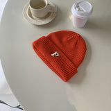 Women Beanies Mori Style Knitted Hat Trendy Hip Hop Gray Female Hat Winter Fashionable Warm Woolen Cap