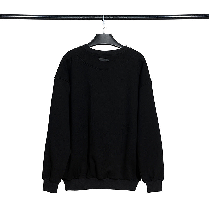 Fog Fear Of God Sweatshirt Season 7Th Main Line Loose G Letter Flocked Printed Sweatshirt Fog Couples Coat