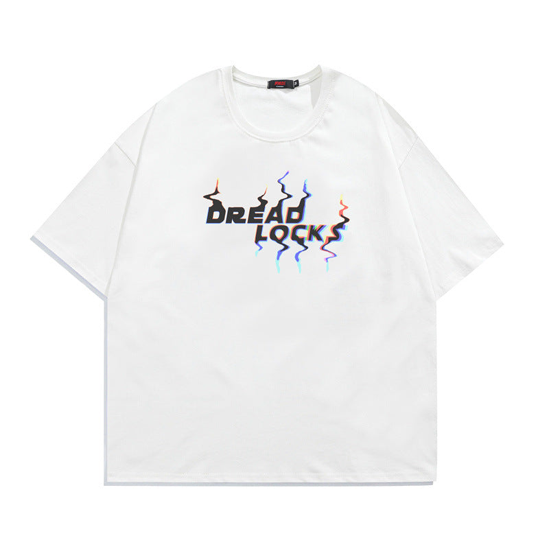 2022 Summer man t shirt Loose Letter Print Short-Sleeve