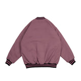 Mens Fall Outfits Retro Alphabet Printed Baseball Uniform Coat Loose Couple Casual Jacket