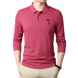 USPA Shirts Cotton Polo Shirt Men's Spring Embroidery Business Long-Sleeved T-shirt