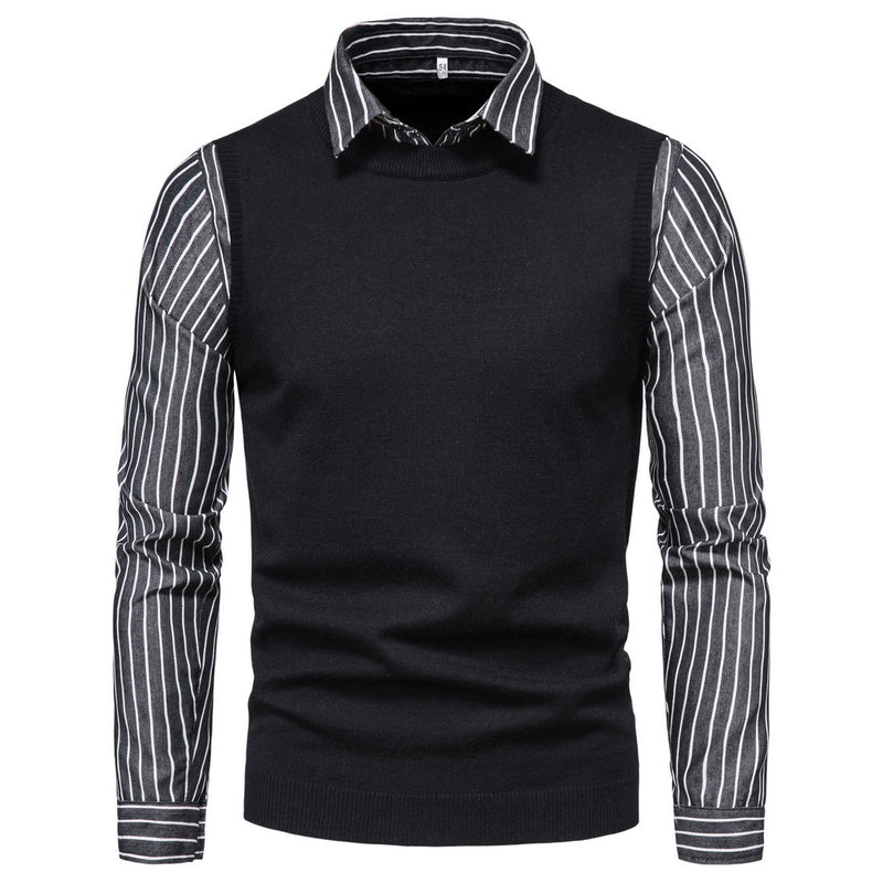 Men's Autumn Men's Knitwear Sweater Bottoming Shirt plus Size Vintage Men Winter Outfit Casual Fashion