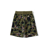 A Ape Print Shorts Baby Boy and Girl Summer Deformation Shark Head Camouflage Stitching Camouflage Shorts Casual Fifth Pants