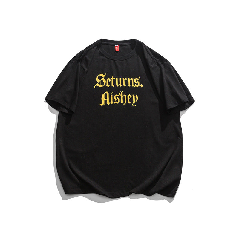 2022 Summer man t shirt Letter Short Sleeve