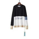 Winter Fleece Sweatshirts Autumn And Winter Stitching Letter Crew Neck Pullover Knitted Sweater