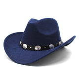 Wester Hats Ethnic Style Woolen Western Cowboy Top Hat Men Women Couples' Cap