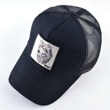 Wolf Print Cap Summer Sun Hat Sun Hat Embroidery Animal Baseball Cap Mesh Cap Peaked Cap