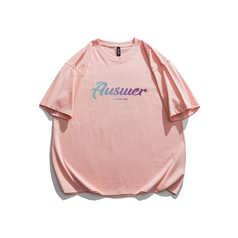 2022 Summer Man T Shirt Letter Crew Neck