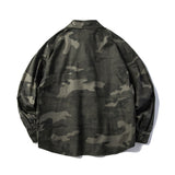 Men Shacket Long Sleeve Autumn Shirt Autumn Loose Fashion Youth Camouflage Casual Shirt