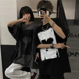 Harajuku Clothing Men's Tshirt Classic Retro Shirts Summer Printed Loose Short Sleeve T-shirt Men's and Women's Tops