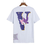Vlone T shirt NAV Good Intentions Fashion Brand Men's Flying Pigeon Printed Casual Men's and Women's Short-Sleeved T-shirt