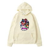 Maroon Graphic Hoodie Print