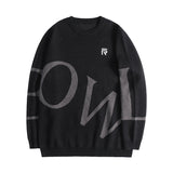 Men plus Size Sweater Winter Thicken Thermal Sweater Young and Middle-Aged Knitted Sweater Embroidery