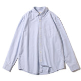 Men Shacket Long Sleeve Autumn Shirt Autumn Solid Color Simple Loose Fashion Shirt