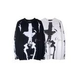 Men Fall Outfits Printed Worn Looking Washed-out Long Sleeve T-shirt Top