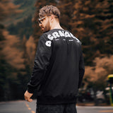 Men plus Size Sweatshirt Autumn and Winter Pullover Sweater Letter Printing Overweight People plus Size Thickened T-shirt