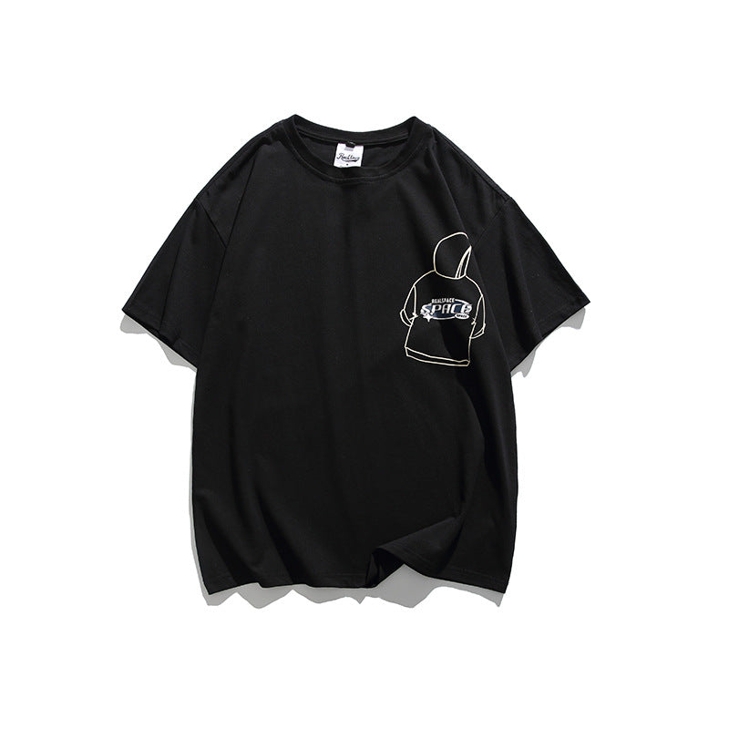 2022 Summer Man T Shirt Solid Color Printing