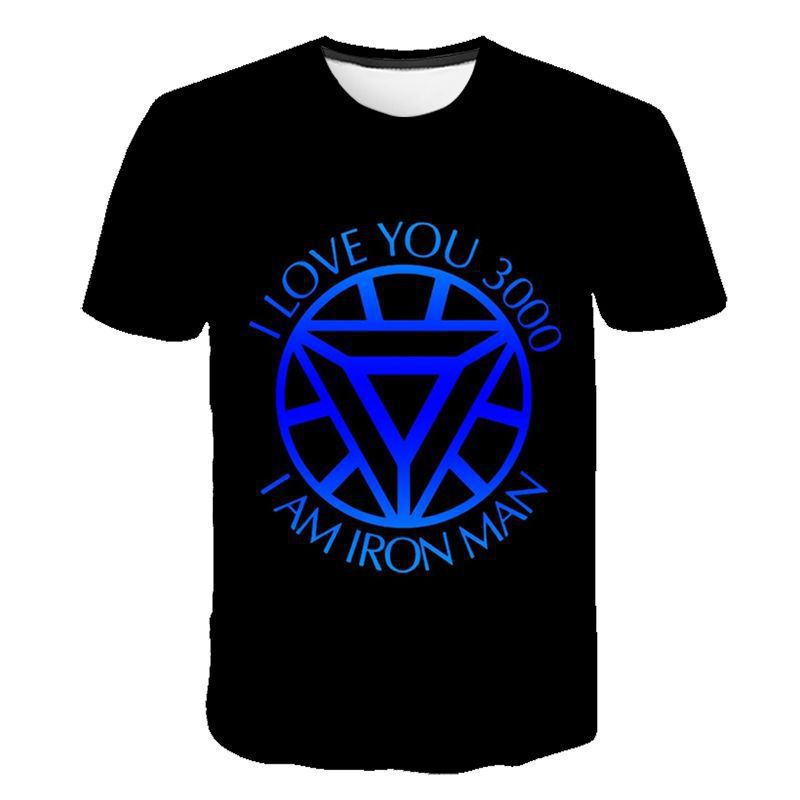ARC Reactor Iron Man T Shirt Iron Man round Neck Printing