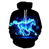 Fire and Ice Hoodie Autumn Men's Sweater Men's Autumn Leisure Coat Men's