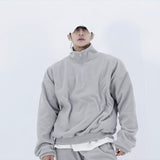 Gyms Fitness Mens Sports Hoodie Bodybuilding Workout Jogging Men′s Athletic Sweatshirts Autumn and Winter Thickening Sports Sweatshirt Loose Large Size Drop Shoulder Workout Clothes