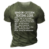 Man T Shirt round Neck Heat Transfer Patch Printed Loose Pullover