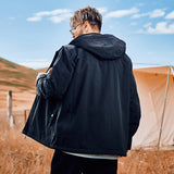 Men plus Size Coats Winter Cotton Coat with Solid Color Coat Thickened Fleece-Lined Warm-Keeping Cotton Clothing Top