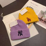 Yankee and Dogers Winter Hat Autumn and Winter Embroidery Knitted Hat