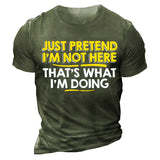 Man T Shirt Casual round Neck Heat Transfer Patch Printed Loose Pullover