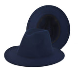 Fedora Hat Woolen Thick Top Hat Women's Fedora Hat British Style Felt Cap