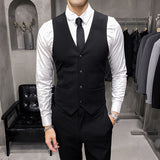 Men's Dress Vests Business Waistcoat Men's Suit Vest Slim Fit