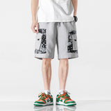 Mens Cargo Shorts Summer Trendy Patchwork Paisley Big Workwear with Pocket Shorts Loose Fifth Pants Beach Pants Men
