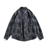 Men Shacket Long Sleeve Autumn Shirt Autumn Shirt Men's Long Sleeve Couple Loose Trendy Shirt Plaid Top