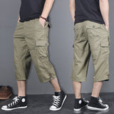 Men's Capris Pants below the Knee Shorts Summer Loose Large Size Men's Outdoor Overalls Shorts