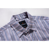 Men Shacket Long Sleeve Autumn Shirt Autumn Vintage Contrast Color Stripes Loose Shirt