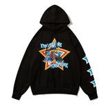 Men Fall Outfits Oversize Sweater Autumn Leisure Loose Cartoon Printed Long-Sleeved Pullover Hoodie