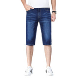 Mens Jean Shorts Jeans Men Summer Denim Shorts Men's Slim Straight Cropped Pants Men's Casual Men's Pants