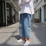 Anime Print Jeans Denim Pants Summer Retro Cartoon Student