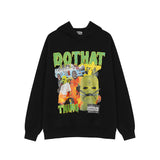 Men Fall Outfits Printed Hoodie Loose Thick Sports Jacket