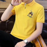 USPA Shirts Summer Short-Sleeved T-shirt Men's Lapel Embroidery Men's Polo Shirt