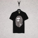 A Ape Print T Shirt Summer Camouflage Leopard Print Casual Plus Size Short Sleeve T-shirt