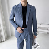 Men Suit Two-Button Draping 2-Piece Set