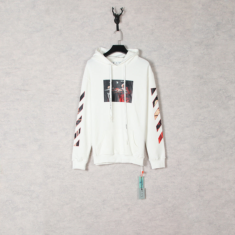 Autumn And Winter Caravaggio Oil Painting Pattern Printed Hoodie