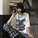 Harajuku Clothing Men's Tshirt Classic Shirts Summer Vintage Printed Casual round Neck Short Sleeves T-shirt for Men