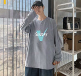 Men Long Sleeve T-Shirts Round Neck Base